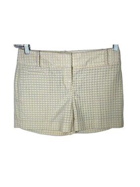 LOFT Marisa Yellow Polka Dot Shorts Size 0 Preppy Chino Summer